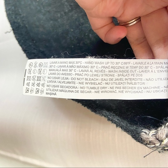 ZARA•metallic wool alpaca open loose crochet knit long sleeve sweater small - Picture 6 of 8